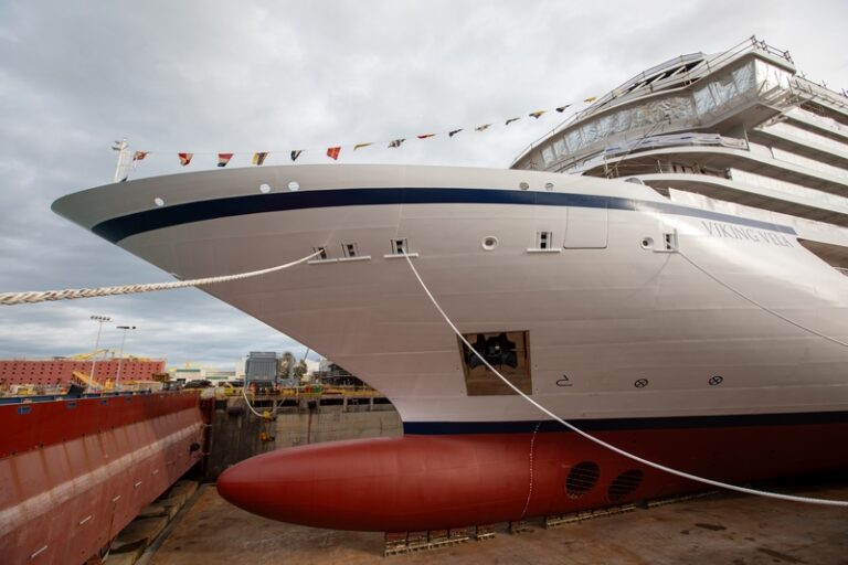 New Viking Ship Floated Out at Fincantieri
