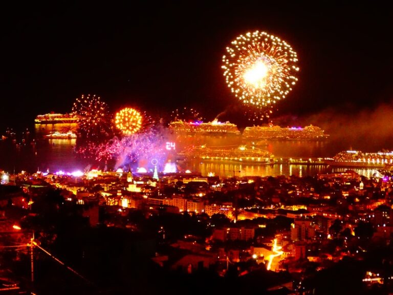 8 Cruise Ships Welcome New Years 2024 in Funchal