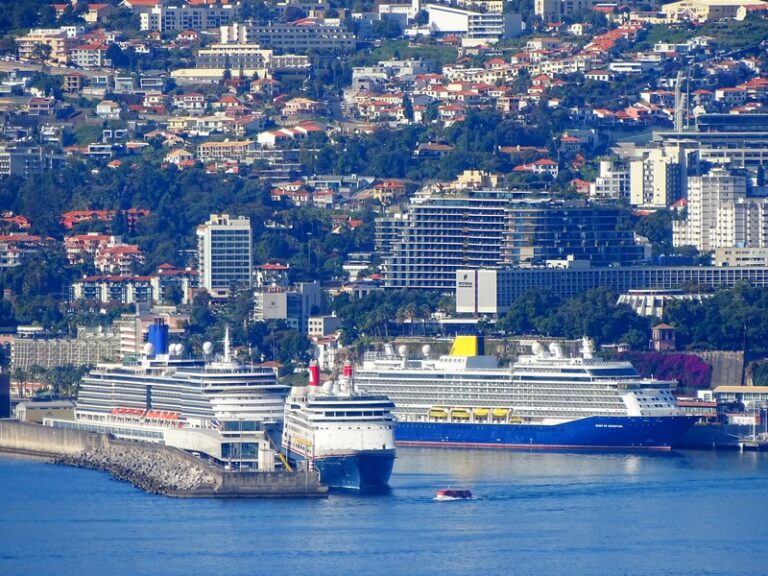 Photos: 8 Cruise Ships Gather in Funchal for New Year’s Eve